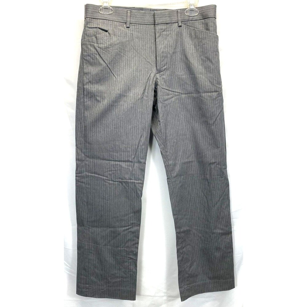 Express Design Studio Producer Gray Pinstripe Pants Sz 30 X 30 Men's w/ defect
